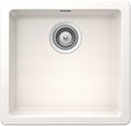 Abey Schock Soho single bowl sink 450mm - white Polaris finish, topmount, Nanogranite - N100SW