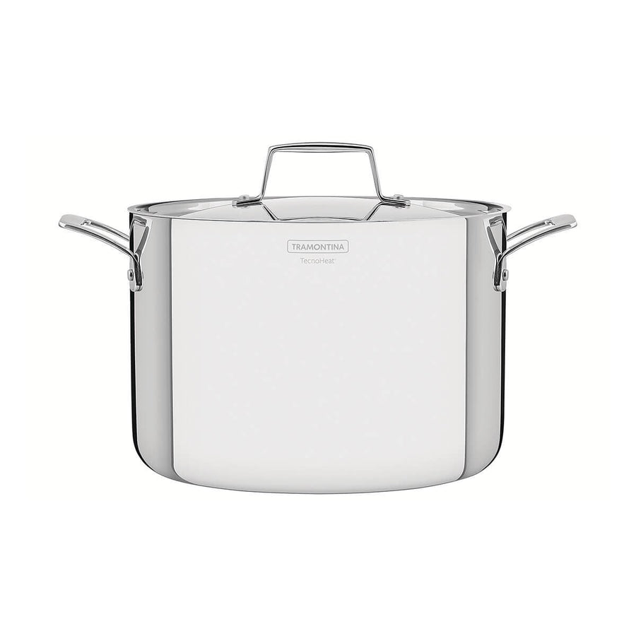 Tramontina Grano 24cm 7.7L Stainless Steel Stock Pot - Tri-Ply Clad - Induction Compatible - 62145240