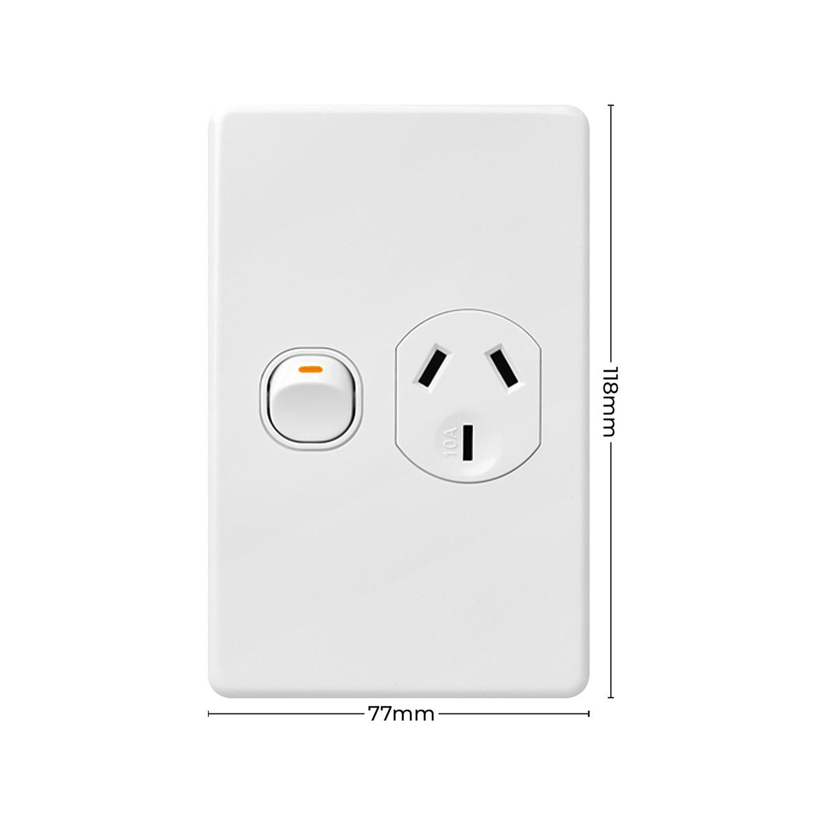 DETA X6 White Vertical Power Point 1 Gang Polycarbonate Easy Install - SuperSaverAU - view 4