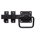 Zenith Matte Black Ring Pull Gate Latch - 115mm x 32mm x 210mm - Steel - SuperSaverAU - view 2