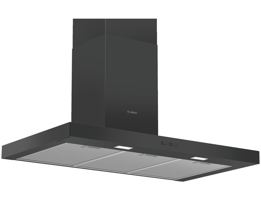 Bosch Series 2 90cm wall-mounted canopy rangehood - Matt black - 619m³/h, 3 speeds - DWB96BC60A