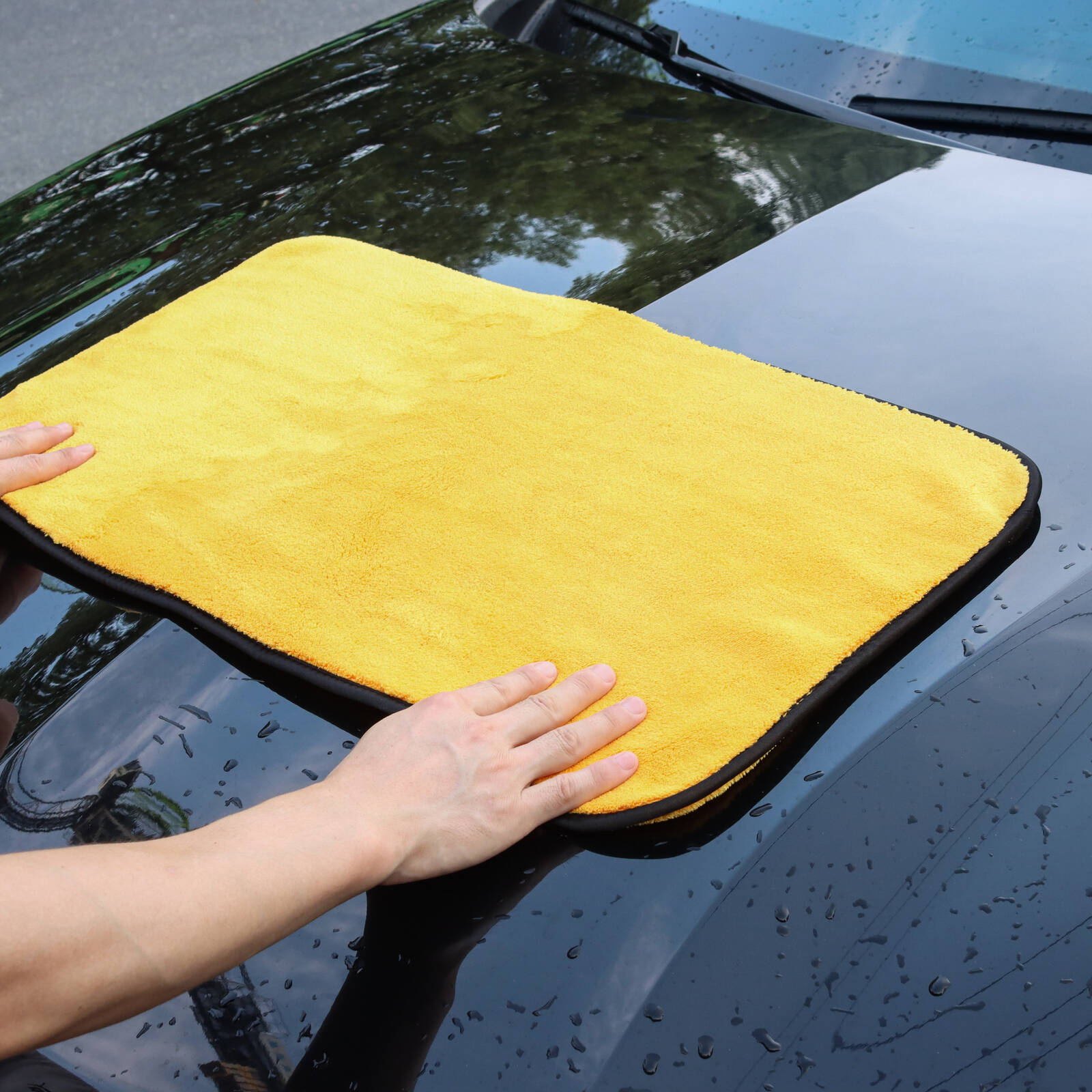 All Set 70 x 40cm Orange 1200gsm Microfibre Car Drying Towel, Streak-Free