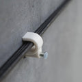 Deta 7mm White Flat Cable Clips 20 Pack - Durable Plastic - 70mm x 7mm - SuperSaverAU - view 3