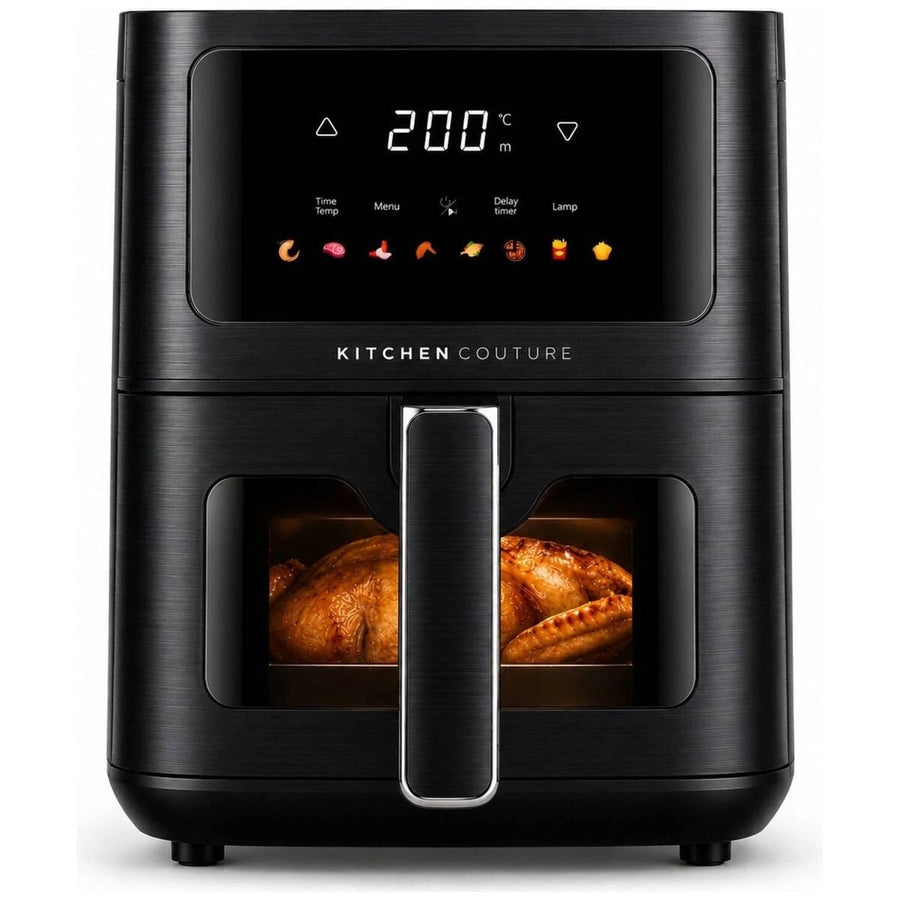 Kitchen Couture Clear View Colour Touch Air Fryer 4.5L - Black - 8 Presets, 1400W - 10005842