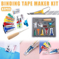 Bias Tape Maker Sewing Kit 63 Piece with Presser Foot, Awl and Storage Box