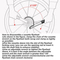 Bicycle Cassette Removal Tool, Chain Whip Flywheel Wrench for Bike Repair and Maintenance - view 5