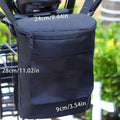 Bicycle Handlebar Bag, Front Hanging Storage Bag for Bikes - Black with Cat Print - view 4