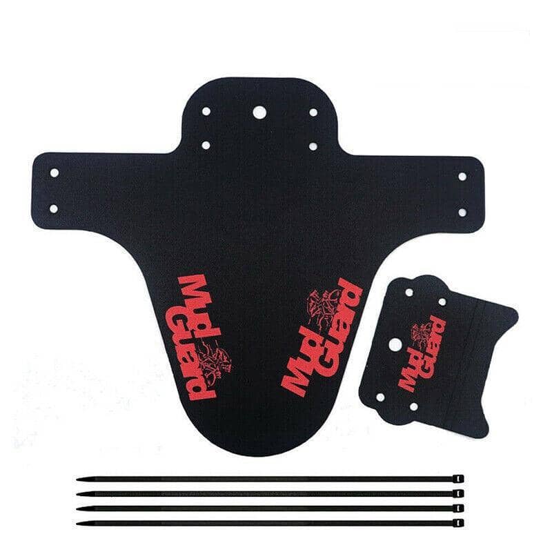 Bicycle Mudguard 22 x 26.5 cm with Mounting Straps - Red