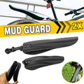 Bicycle Mudguard Set, Front and Rear, Black, 2 Pairs