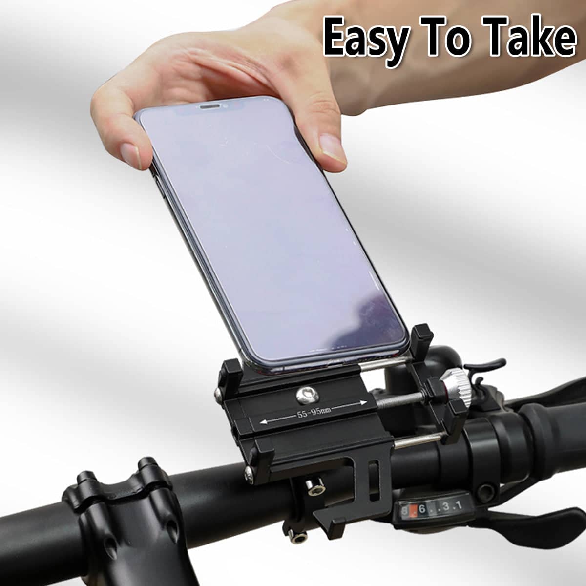 Bicycle Phone Holder Mount, Adjustable Aluminium Alloy for Bikes and Motorcycles - view 5