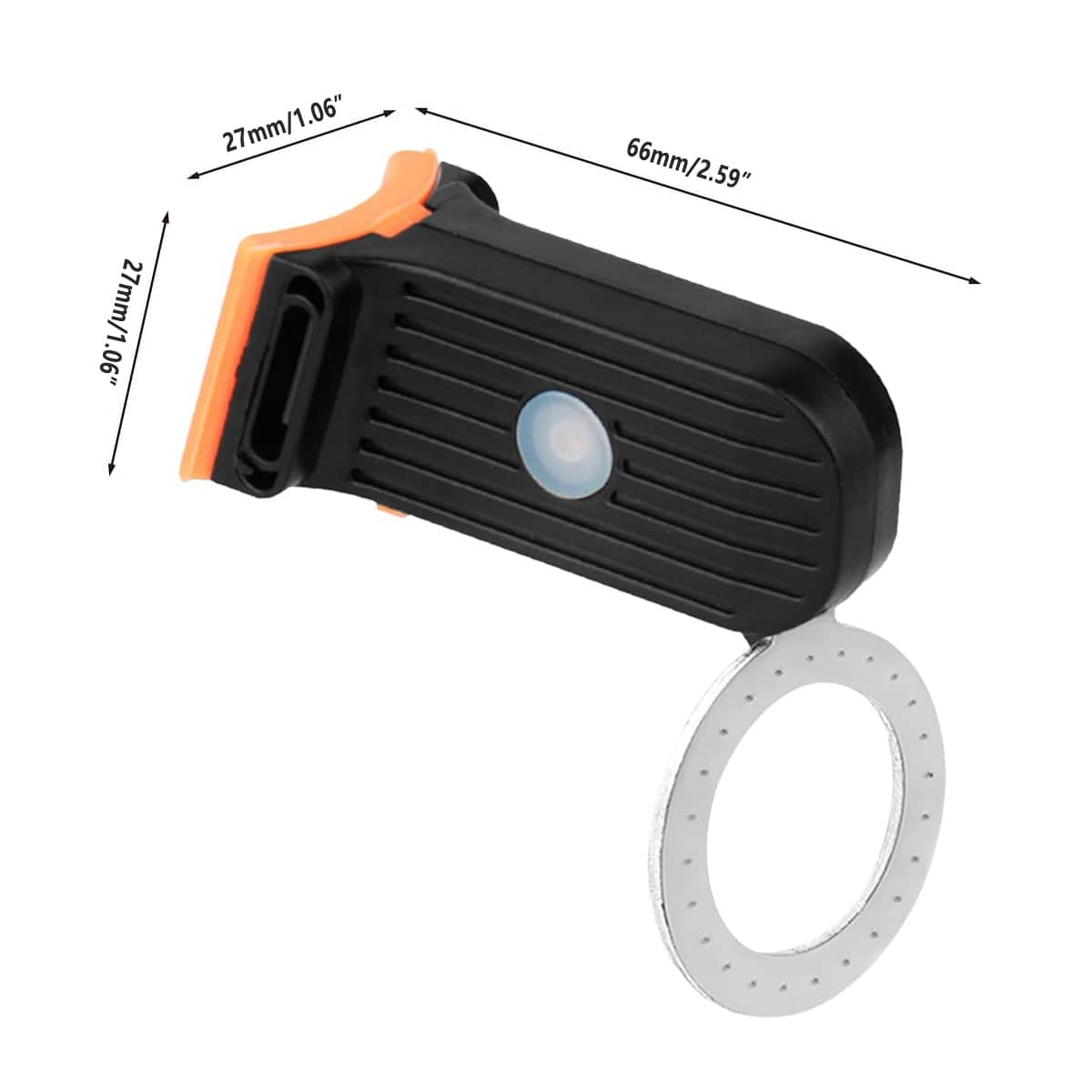 Bicycle Taillight with LED Ring and Hook-And-Loop Mounting - view 3