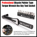 Bicycle Torque Wrench Repair Tool Kit with 10 Bits, Adjustable for Road Bikes