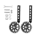 Bicycle Training Wheels with Adjustable Brackets, Pair - Black