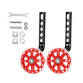 Bicycle Training Wheels with Adjustable Brackets, Pair - Red