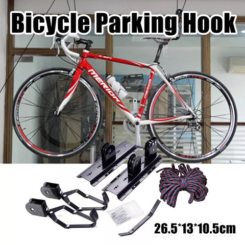 Bicycle Wall and Ceiling Hook with Pulley, Holds up to 40 kg