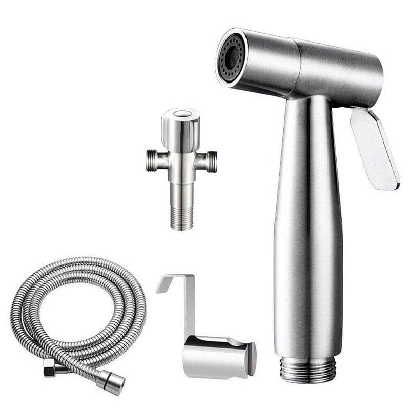 Bidet Sprayer Kit in Stainless Steel with 1.5 m Hose - view 2
