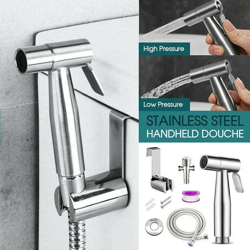 Bidet Sprayer Kit in Stainless Steel with 1.5 m Hose - view 3
