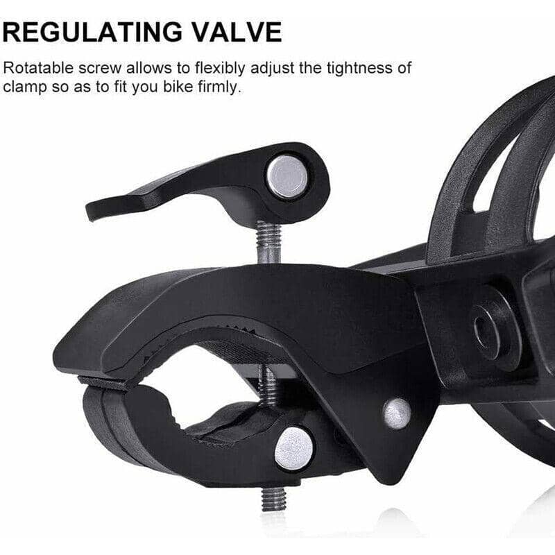 Bike Cup Holder with 360 Degree Rotating Quick-Release Clamp, Black - view 5