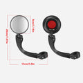 Bike Handlebar Rearview Mirror with Reflective Back, 360 Degree Rotation, Black - view 3