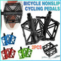 Bike Pedals, Alloy Mountain Road MTB Nonslip Cycling Pedals - Red - view 2