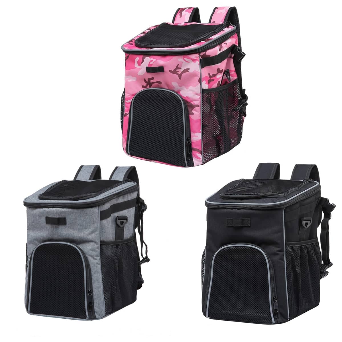 Bike Pet Bag Backpack for Cats and Small Dogs, Foldable - Black - view 3