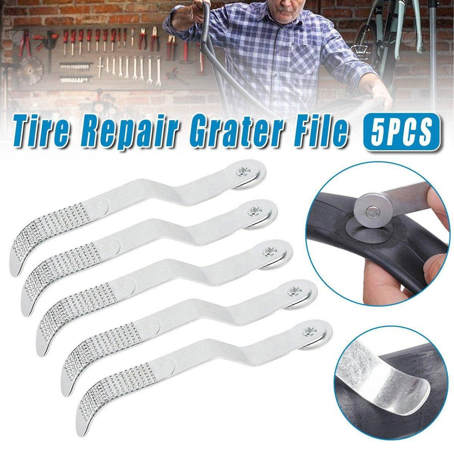Bike Tyre Repair Kit Inner Tube Patch Tool Set with File, Knife and Prying Tools, Pack of 5