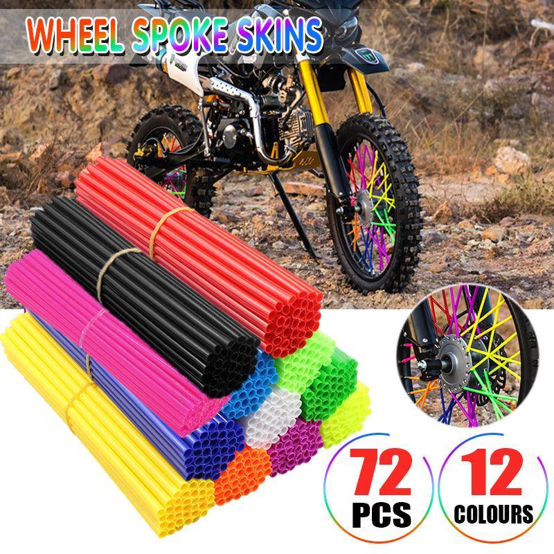 Bike Wheel Spoke Wrap Sleeves, 72 Pack for MTB and Bicycles - Dark Blue - view 2
