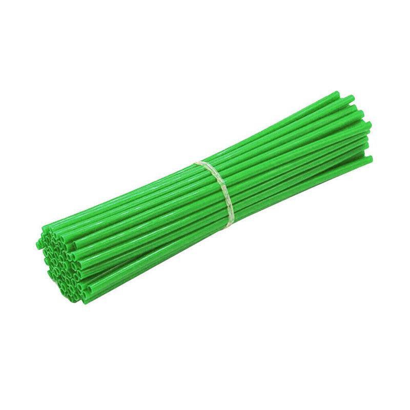 Bike Wheel Spoke Wrap Sleeves, 72 Pack for MTB and Bicycles - Green