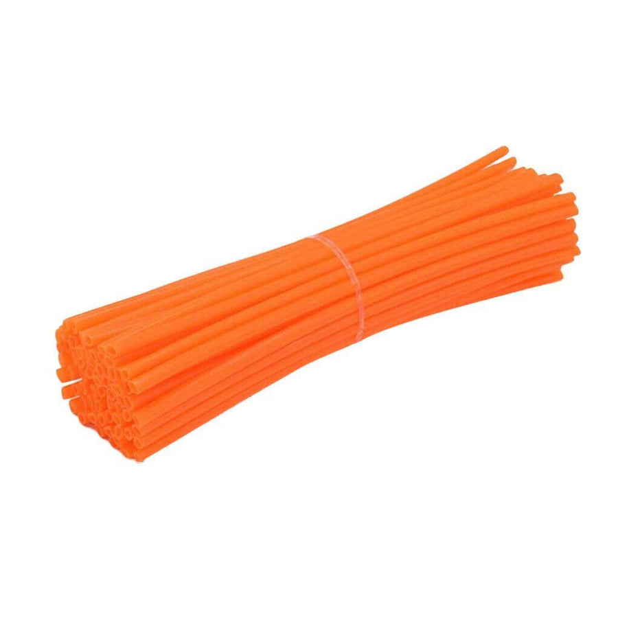 Bike Wheel Spoke Wrap Sleeves, 72 Pack for MTB and Bicycles - Orange