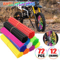 Bike Wheel Spoke Wrap Sleeves, 72 Pack for MTB and Bicycles - Orange - view 2
