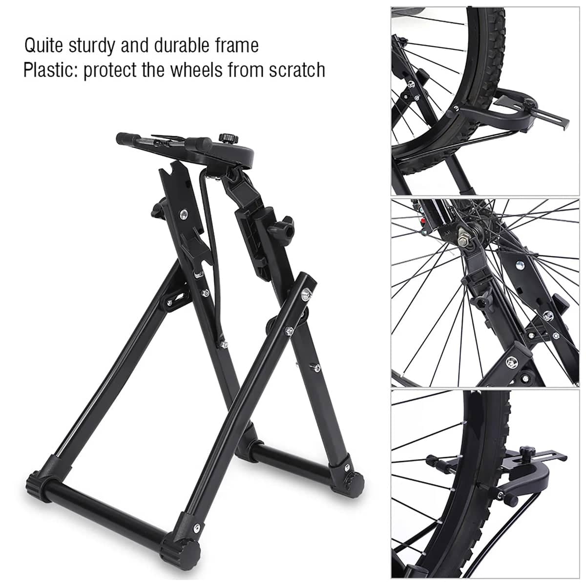 Bike Wheel Truing Stand with Foldable Frame and Precision Adjustment - view 5