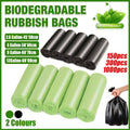 Biodegradable Bin Liners, Green, 45 x 50 cm - 10 Rolls (1,000 Bags) - view 2