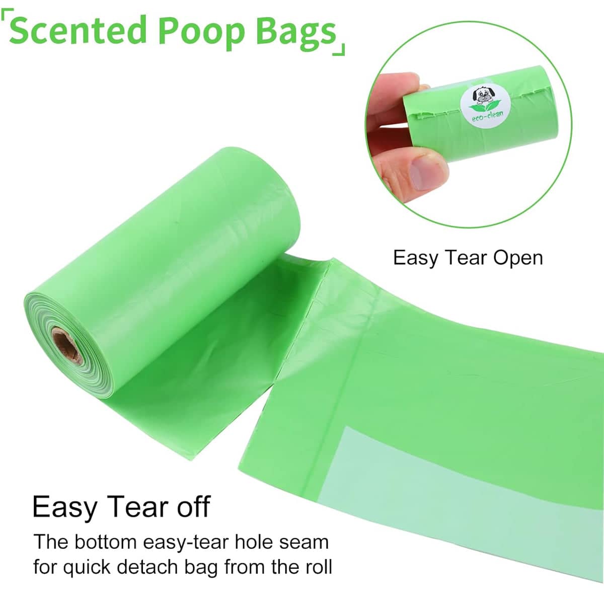 Biodegradable Dog Poop Bags Pack of 24 Rolls with 360 Bags - view 5