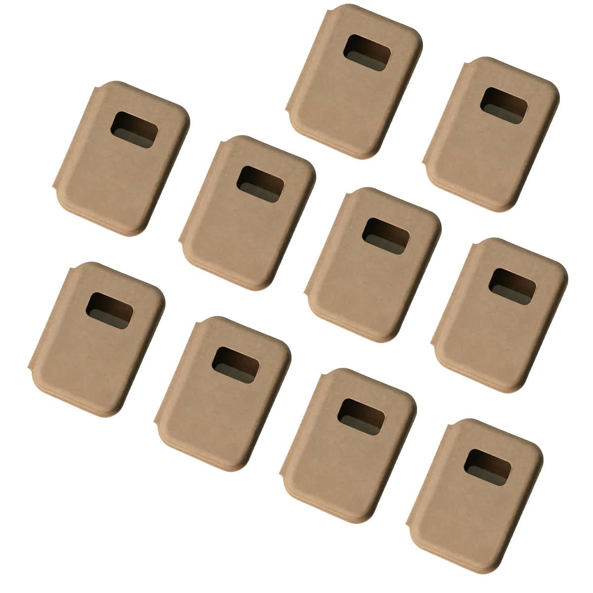 Biodegradable Pulp Soap Packaging Box Set of 10 with Front Window, Natural Kraft - view 2