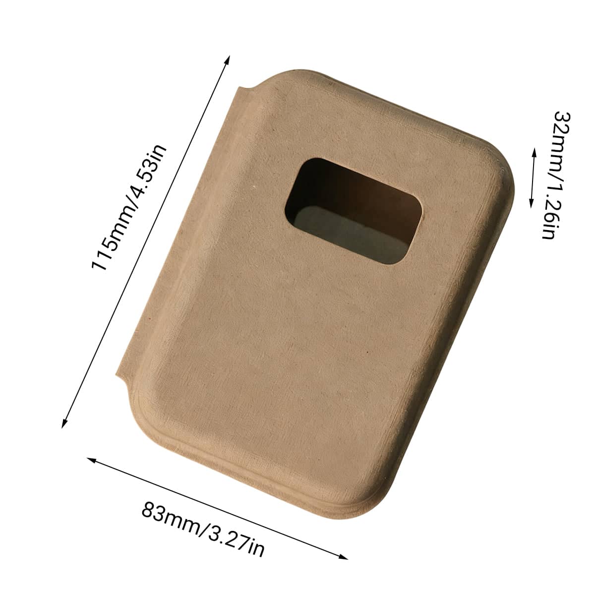 Biodegradable Pulp Soap Packaging Box Set of 10 with Front Window, Natural Kraft - view 3