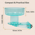 Bird Cage Bath Feeder Bowl with Quick Lock Clip, Removable Clear Teal Cup - view 3