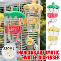 Bird Cage Hanging Automatic Trigger Water Feeder for Parrots, 320 ml - Yellow - view 2