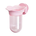 Bird Cage Hydroponic Feeder Cup with Clip on Mount for Parrots - Pink