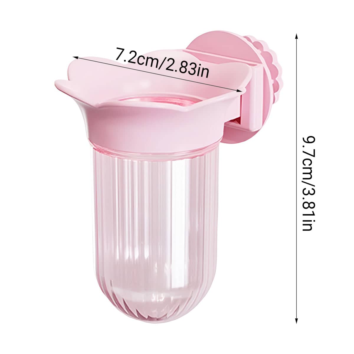 Bird Cage Hydroponic Feeder Cup with Clip on Mount for Parrots - Pink - view 4
