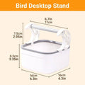 Bird Desktop Perch Stand with Aluminium Rod and Removable Waste Box - view 3