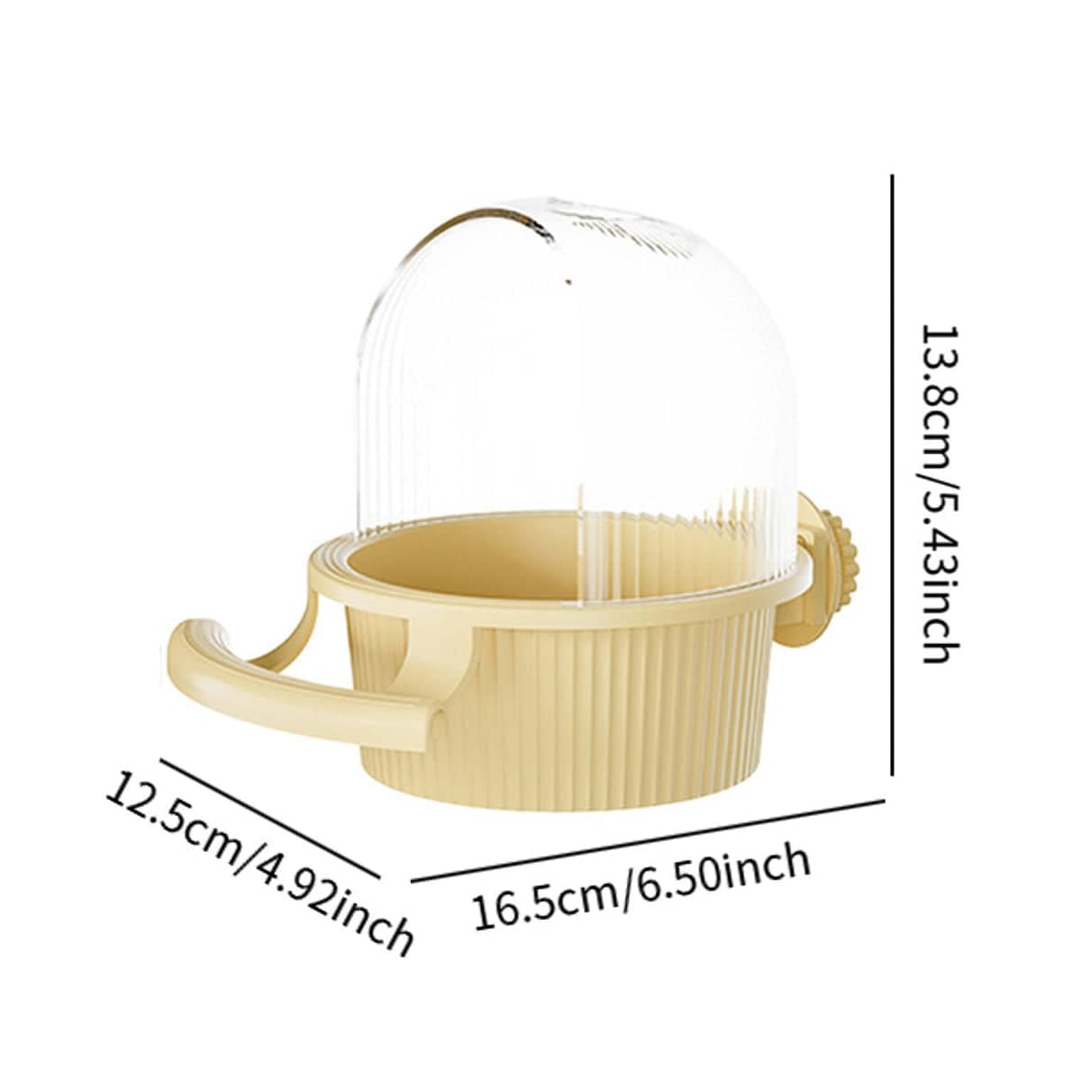 Bird Feeder and Water Dispenser with Clear Dome - Pink - view 4