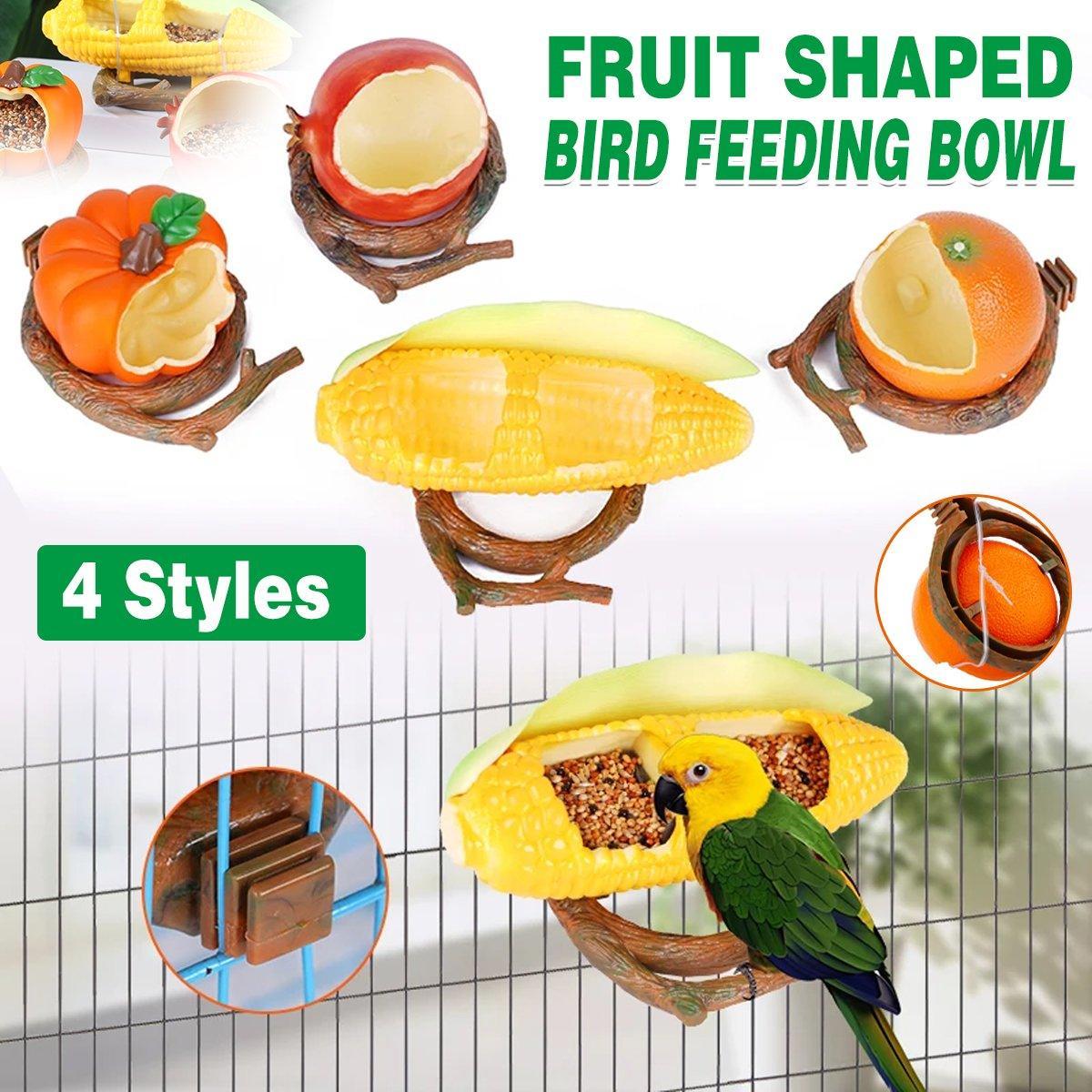 Bird Feeding Bowl with Cage Clamp - Pumpkin - view 2