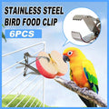 Bird Food Clips Stainless Steel, Pack of 6