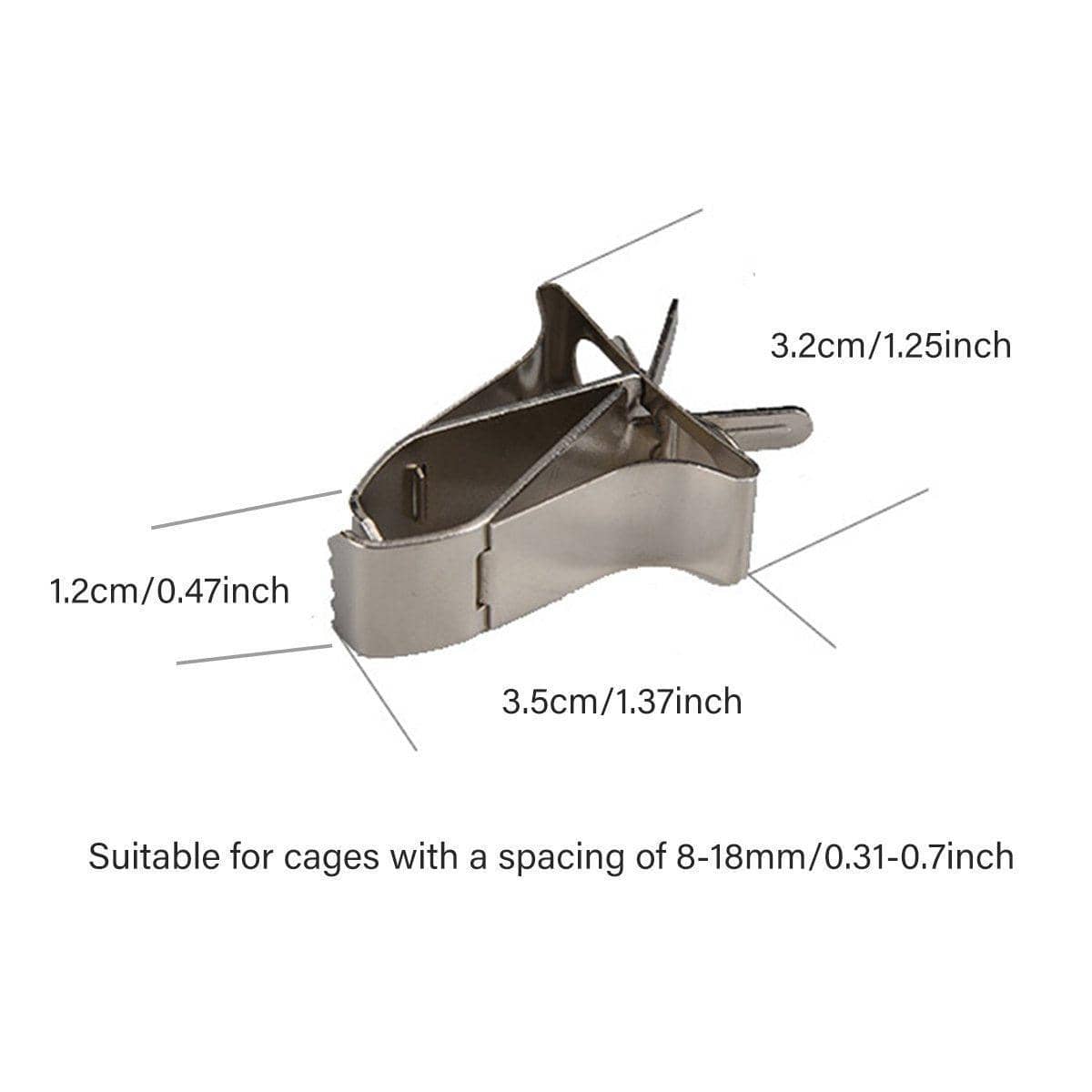 Bird Food Clips Stainless Steel, Pack of 6 - view 3