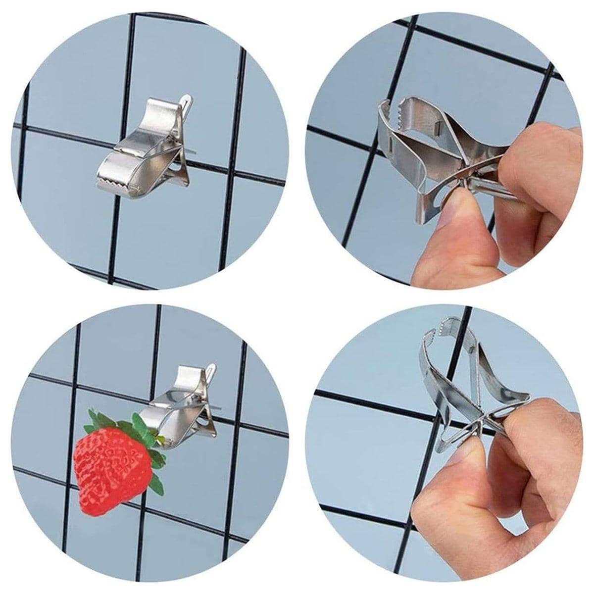 Bird Food Clips Stainless Steel, Pack of 6 - view 4