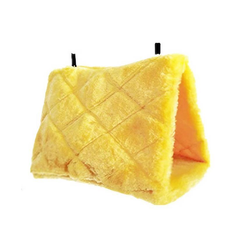 Bird Hammock Hanging Hut, 17 x 11 x 13 cm - Yellow