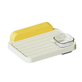 Bird Perch Stand with Feeding Station for Parrot Cages, Yellow and White - view 2