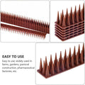 Bird Spikes Fence and Ledge Deterrent Strips - Brown, Pack of 12 - view 5