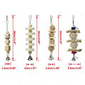 Bird Toy Set for Parrots, Natural Wood Chew Toys and Swing, Set of 7 - view 4
