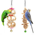 Bird Toy Set for Parrots, Natural Wood Chew Toys and Swing, Set of 7 - view 5
